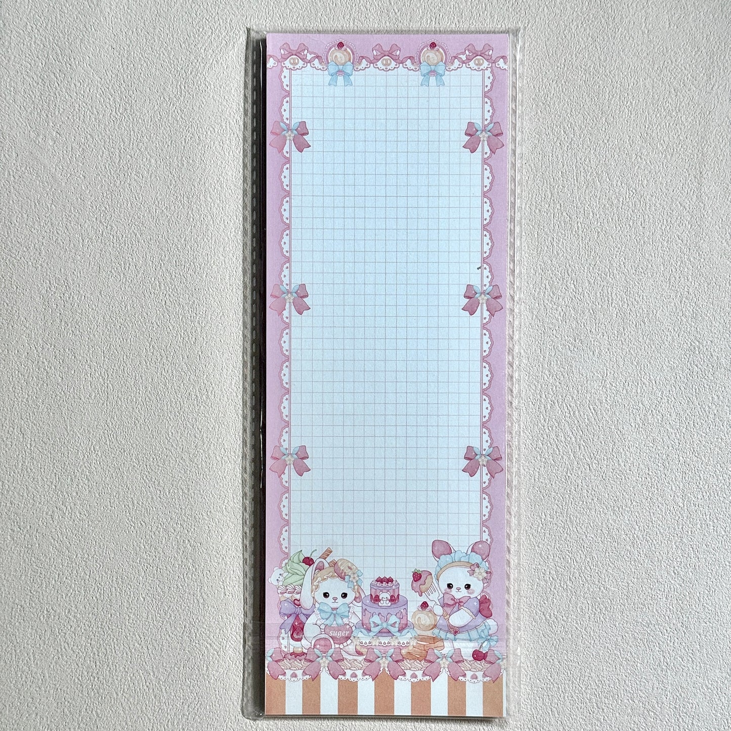 Cute Cartoon Strawberry Afternoon Tea B5 & Half Double Sided Notepad - 7 x10 in, 1 Unit