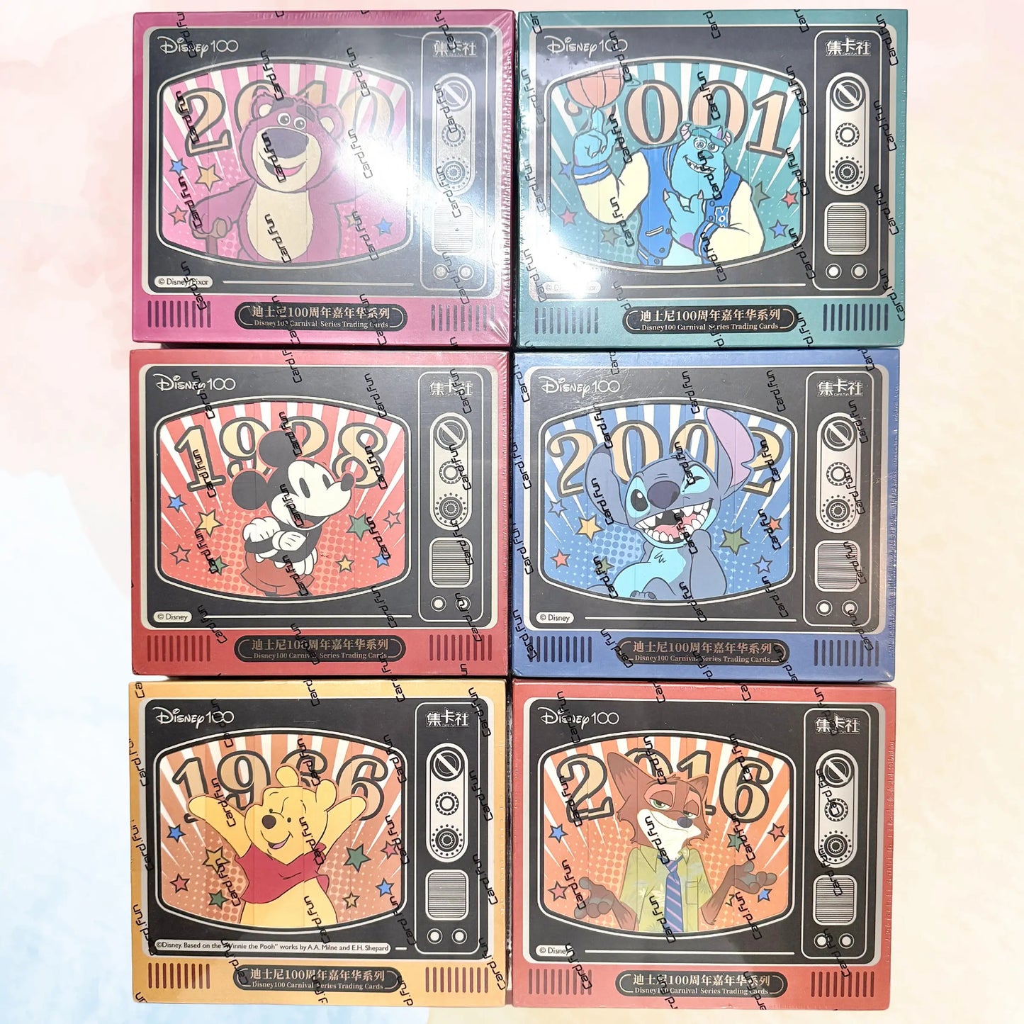 CardFun Disney 100 Carnival Trading Cards Sealed Booster Box