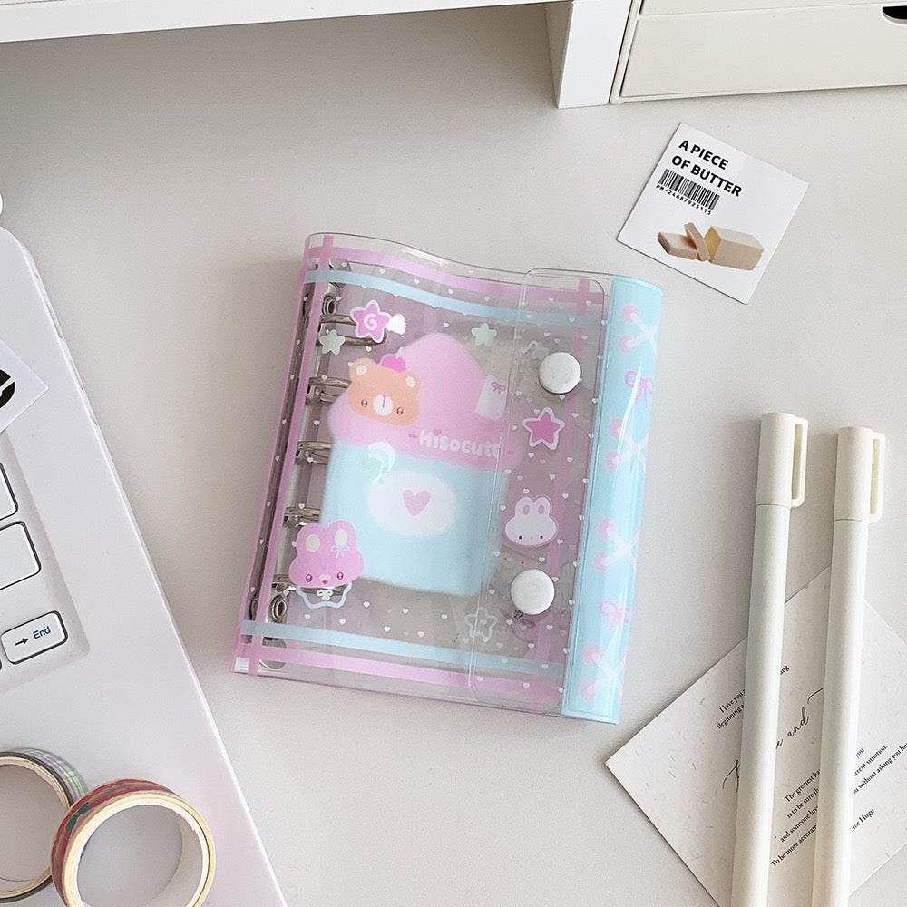 Kawaii M5 PVC Refillable Journal Cover & Memo Sheets, 5 Ring Blinds, Notebook Cover, Planner cover, Dairy Book Gift