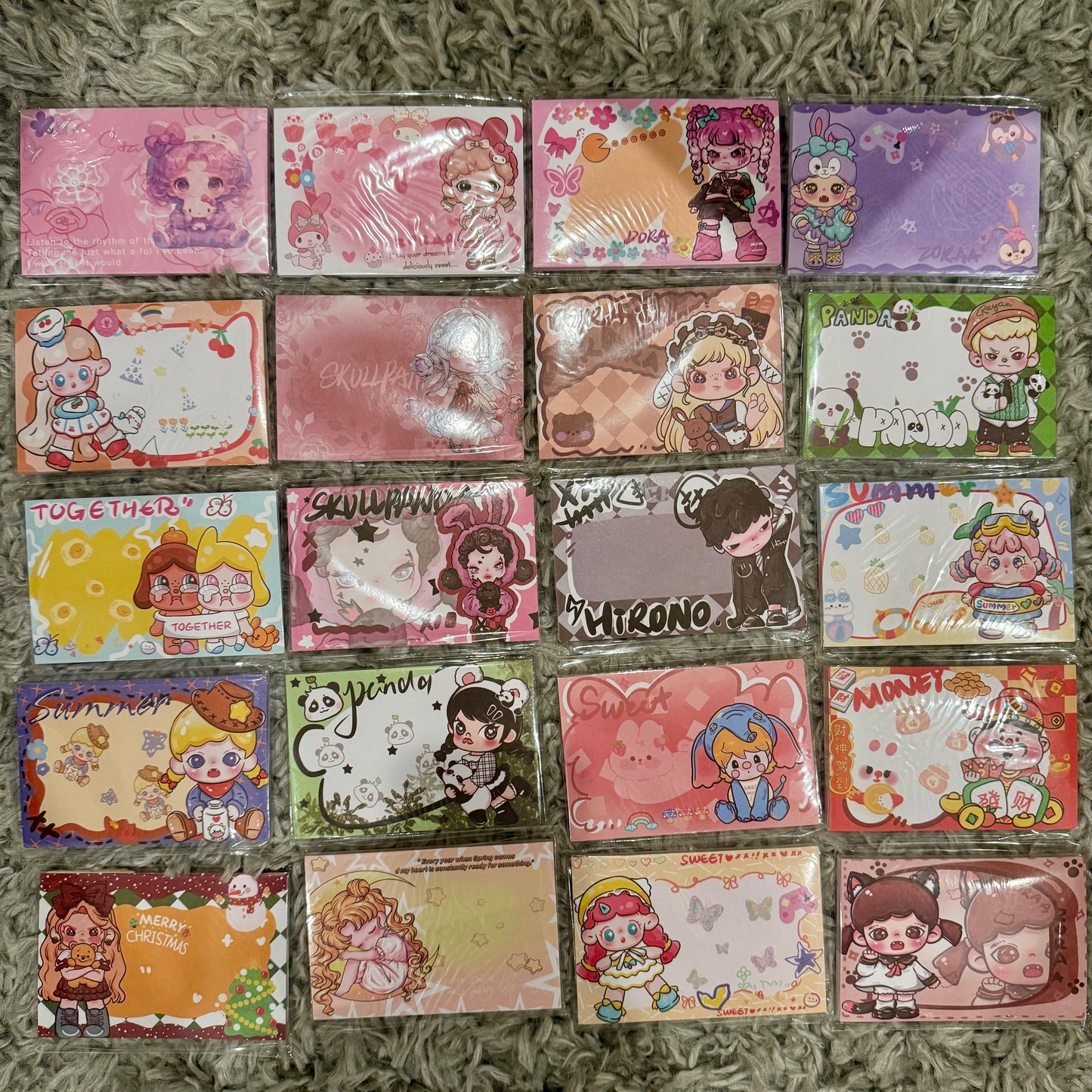 Kawaii Stationery A7 Sanrio Popmart Sailor Moon Characters Memo Pad - 50 sheets, 1 unit