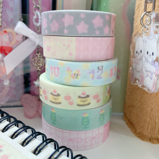 Kawaii Japanese Spring Series Glitter Tape - 1.2 x 300 cm, 1 Roll