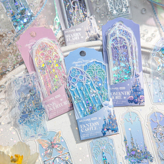Flowing Light Dream Series PVC Bookmarks - 10 PCS, 1 Pack