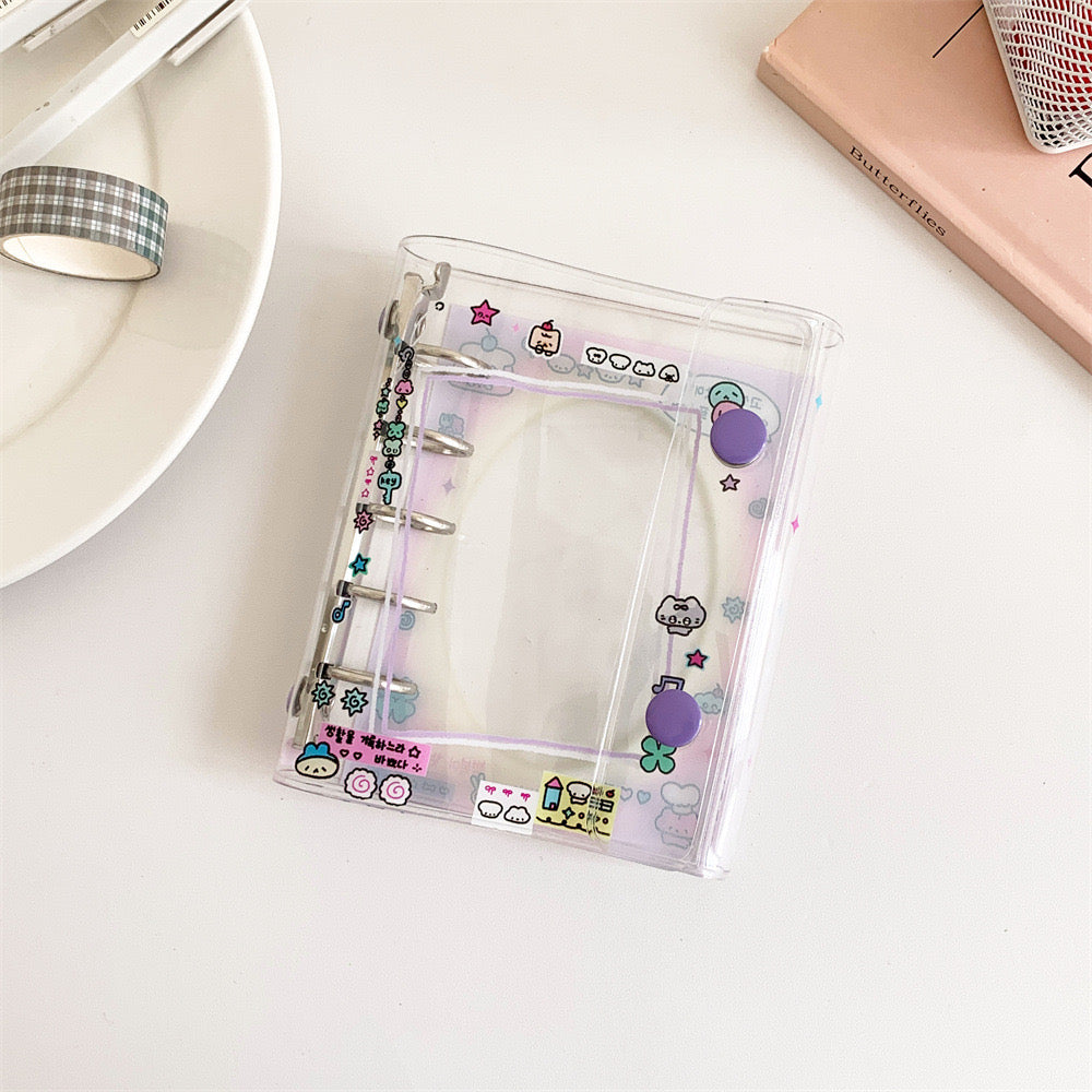 Kawaii M5 PVC Refillable Journal Cover & Memo Sheets, 5 Ring Blinds, Notebook Cover, Planner cover, Dairy Book Gift
