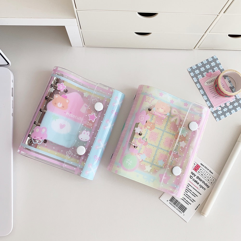 Kawaii M5 PVC Refillable Journal Cover & Memo Sheets, 5 Ring Blinds, Notebook Cover, Planner cover, Dairy Book Gift