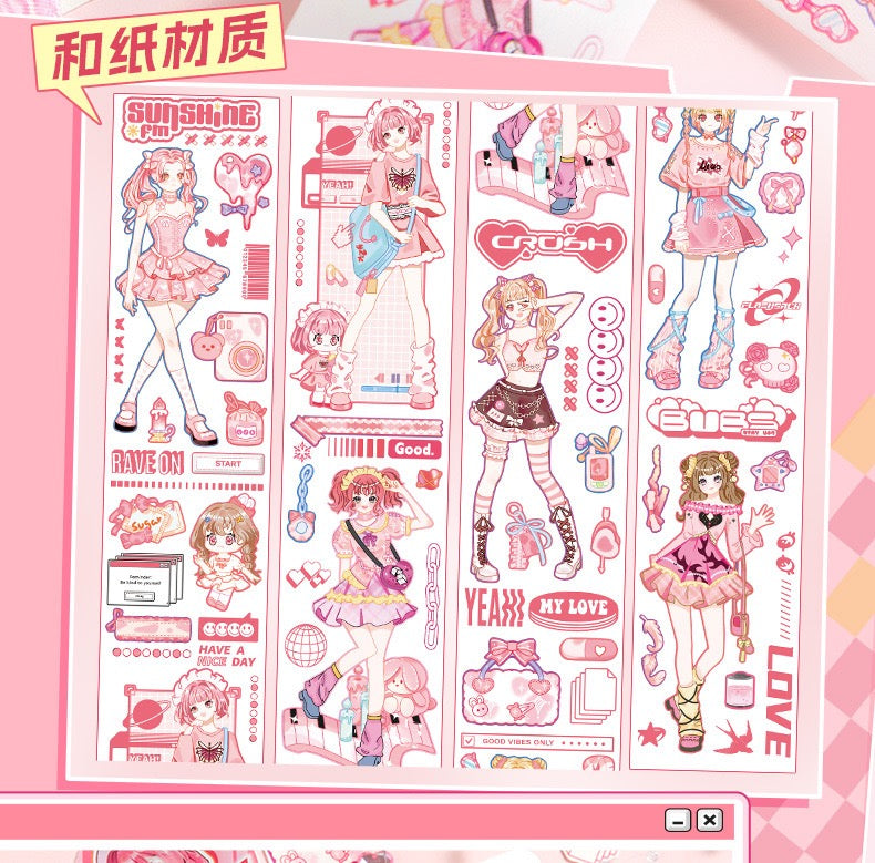 Sweet Cool Girl Washi Tape – 2m, 1 Roll