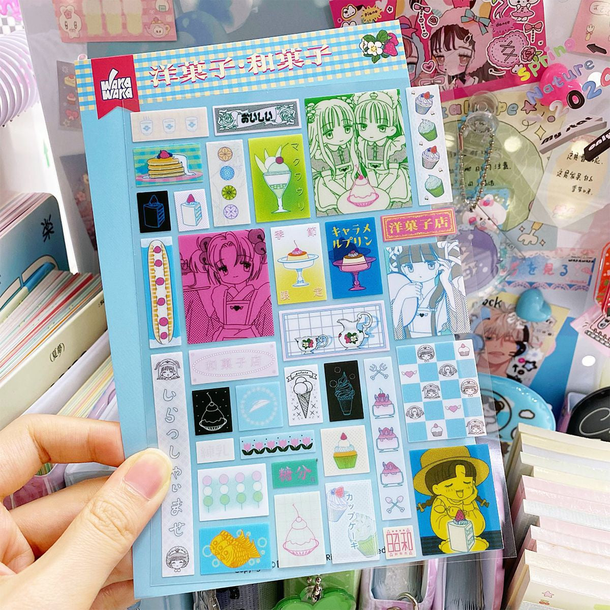 Wakawaka Original Chinese Character Stickers & Glitter Washi Tapes Stationery – Journal Planner, DIY Decoration