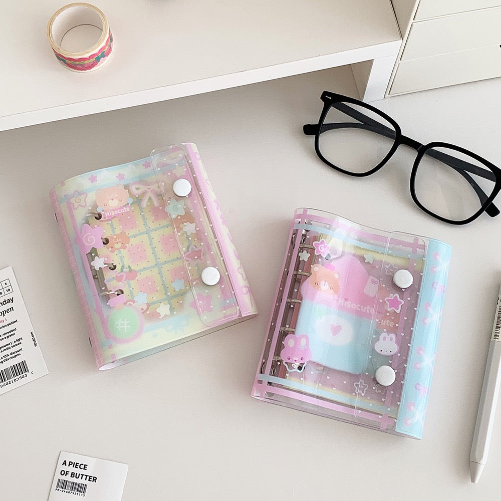 Kawaii M5 PVC Refillable Journal Cover & Memo Sheets, 5 Ring Blinds, Notebook Cover, Planner cover, Dairy Book Gift