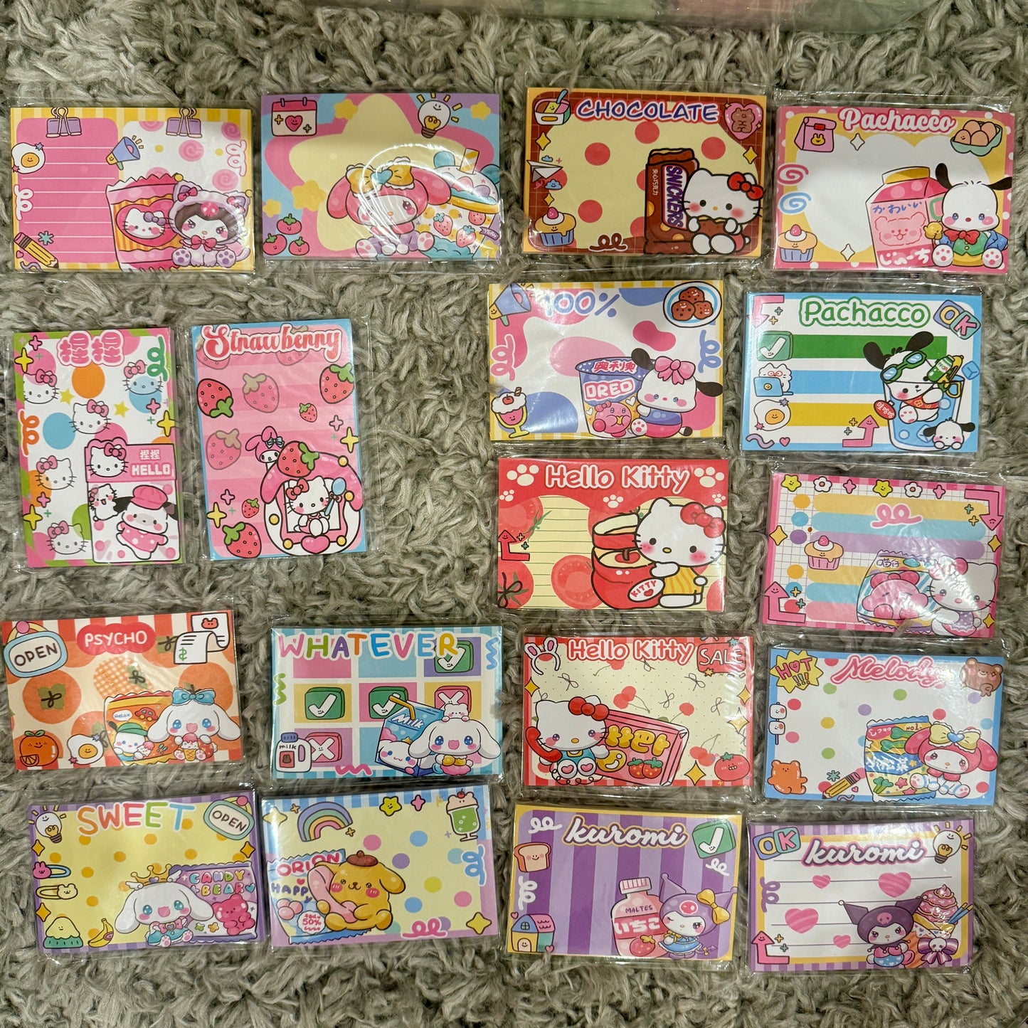 Kawaii Stationery A7 Sanrio Popmart Sailor Moon Characters Memo Pad - 50 sheets, 1 unit