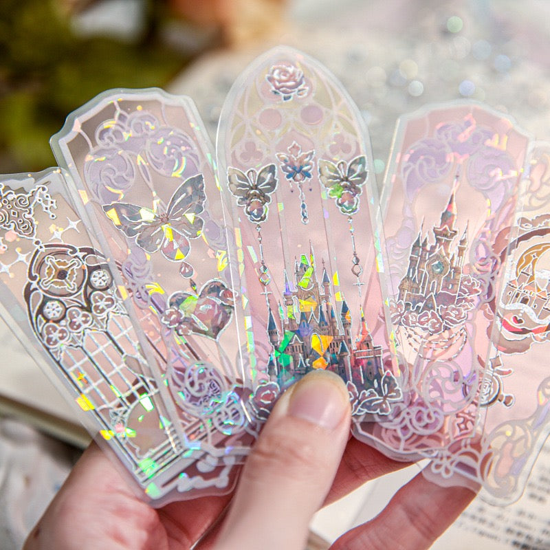 Flowing Light Dream Series PVC Bookmarks - 10 PCS, 1 Pack