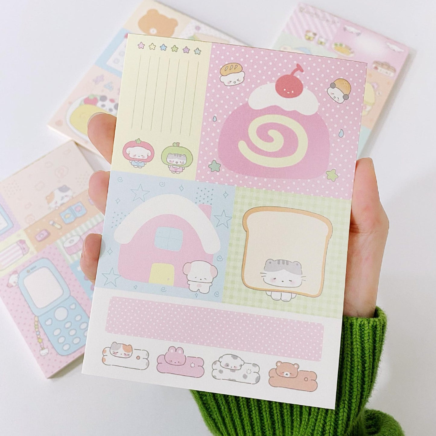 Kawaii Stationery Japanese Patchwork Notepad - 50 sheets, 1 unit