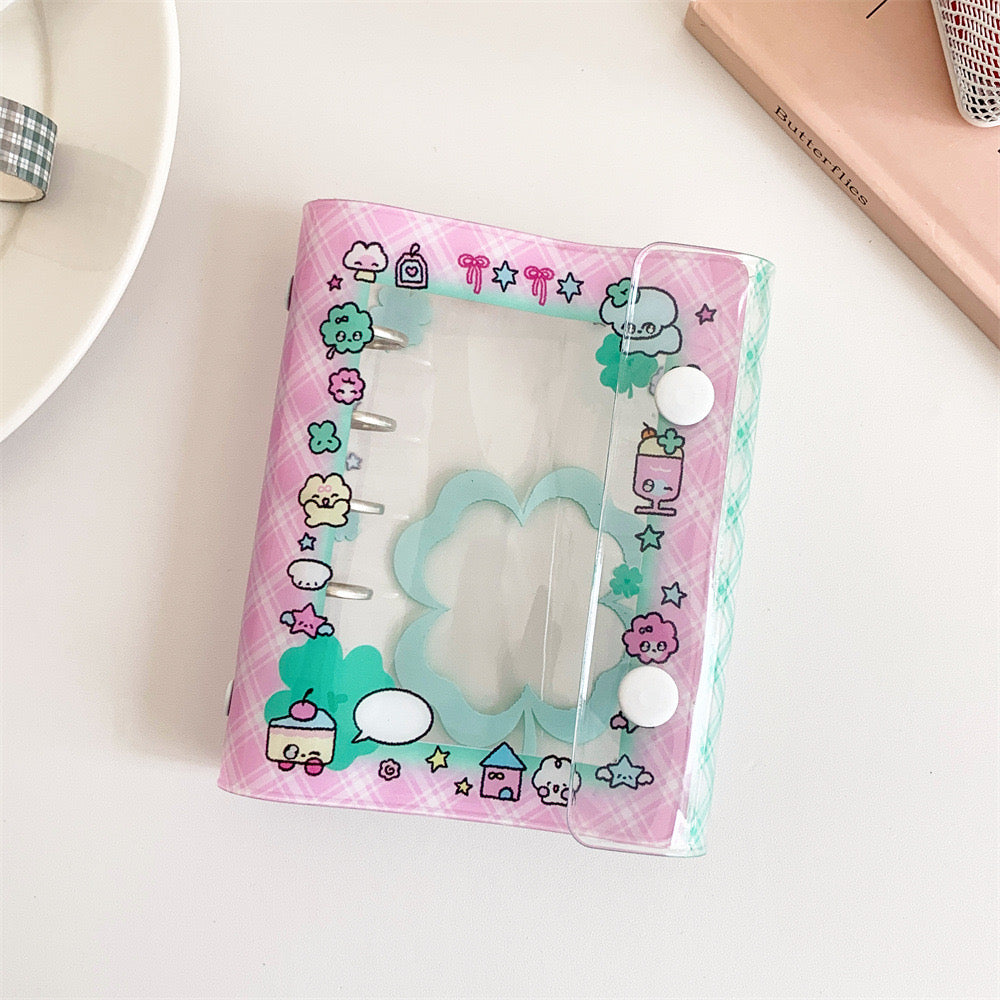 Kawaii M5 PVC Refillable Journal Cover & Memo Sheets, 5 Ring Blinds, Notebook Cover, Planner cover, Dairy Book Gift
