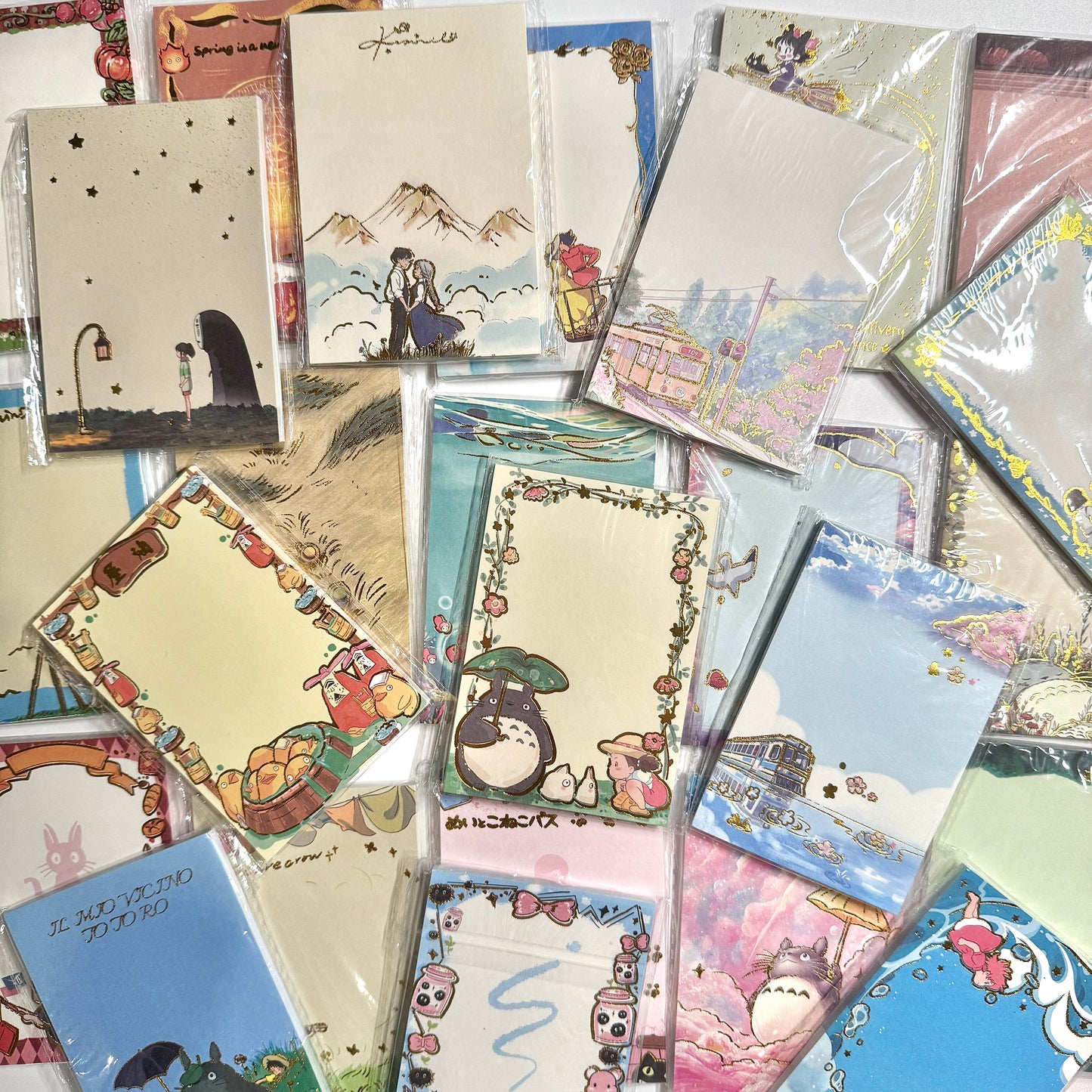 Gold Foil Ghibli Studio Haoyao Miyazaki Memo Pad - 40 sheets, 1 unit