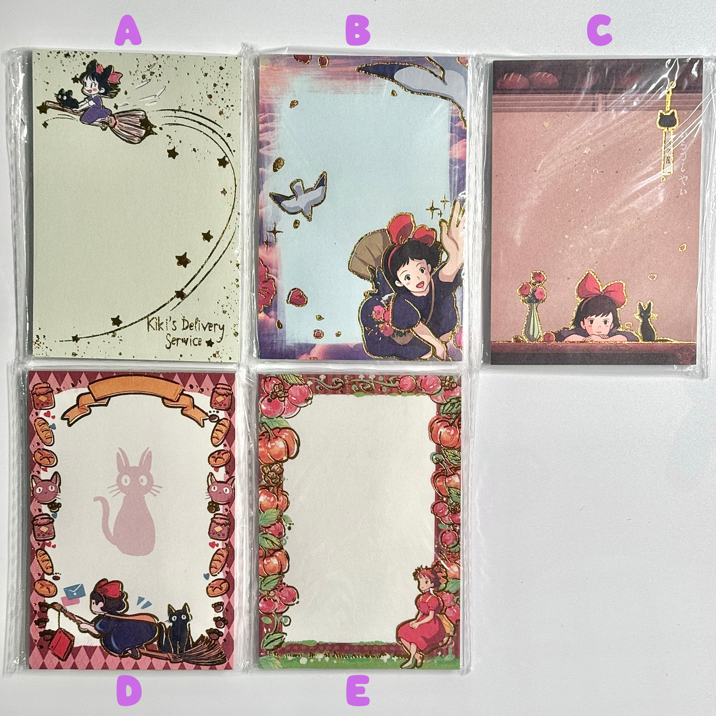Gold Foil Ghibli Studio Haoyao Miyazaki Memo Pad - 40 sheets, 1 unit