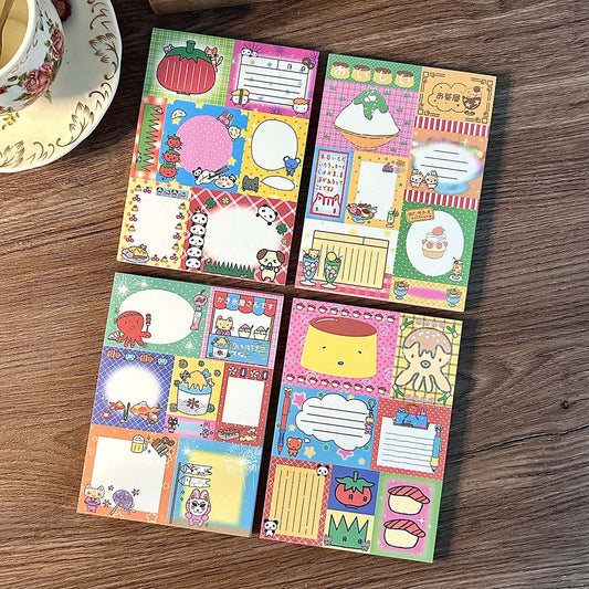 Kawaii Stationery Japanese Patchwork Notepad - 50 sheets, 1 unit