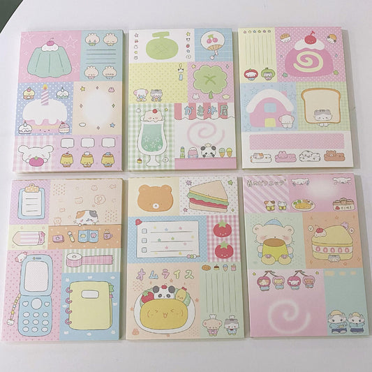 Kawaii Stationery Japanese Patchwork Notepad - 50 sheets, 1 unit