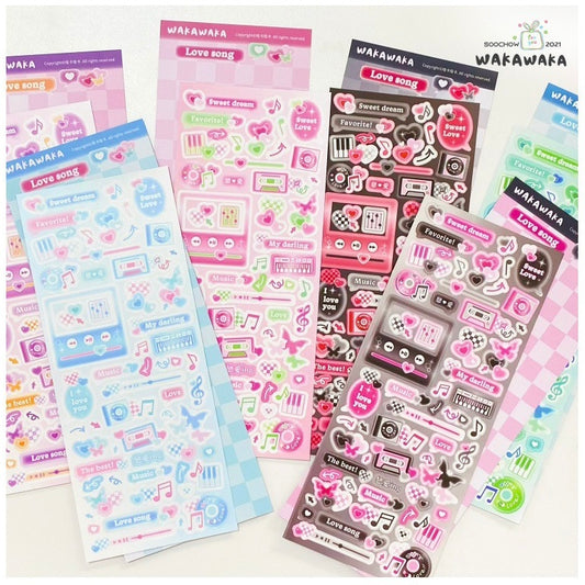 Wakawaka Kawaii Love Song Stickers