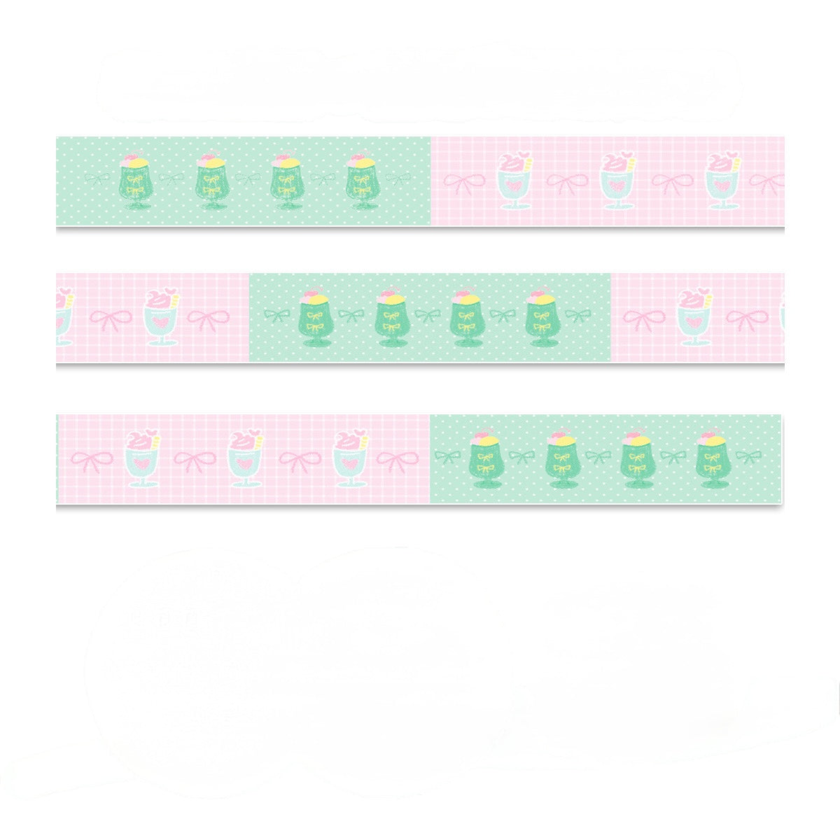Kawaii Japanese Spring Series Glitter Tape - 1.2 x 300 cm, 1 Roll