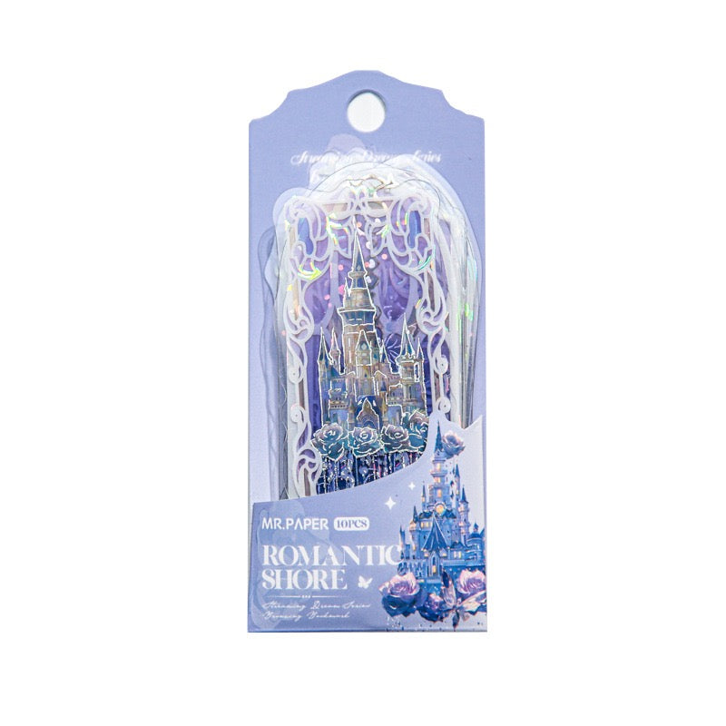 Flowing Light Dream Series PVC Bookmarks - 10 PCS, 1 Pack