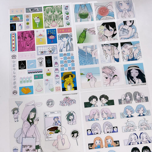 Wakawaka Original Chinese Character Stickers & Glitter Washi Tapes Stationery – Journal Planner, DIY Decoration
