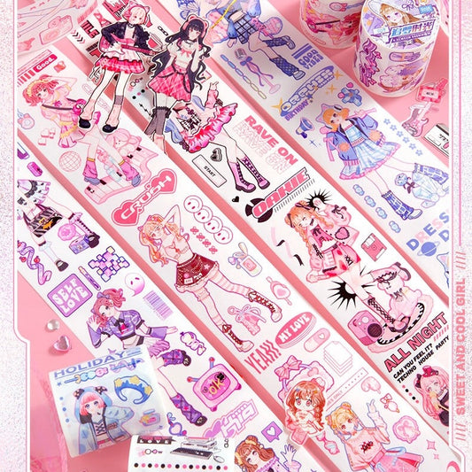 Sweet Cool Girl Washi Tape – 2m, 1 Roll