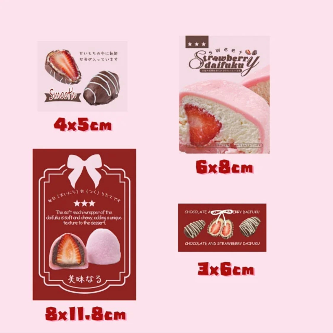 Strawberry Chocolate Food Series Stickers