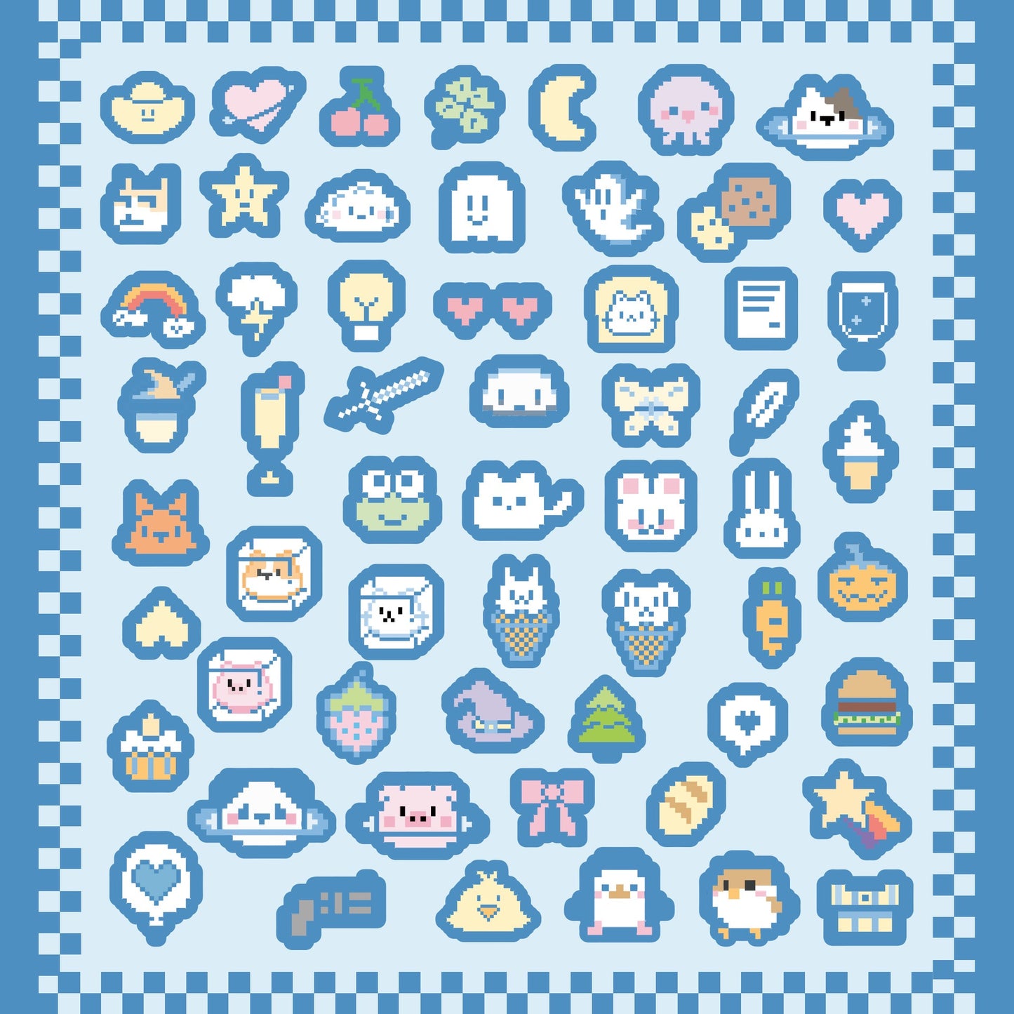 Kawaii Pixel Stickers
