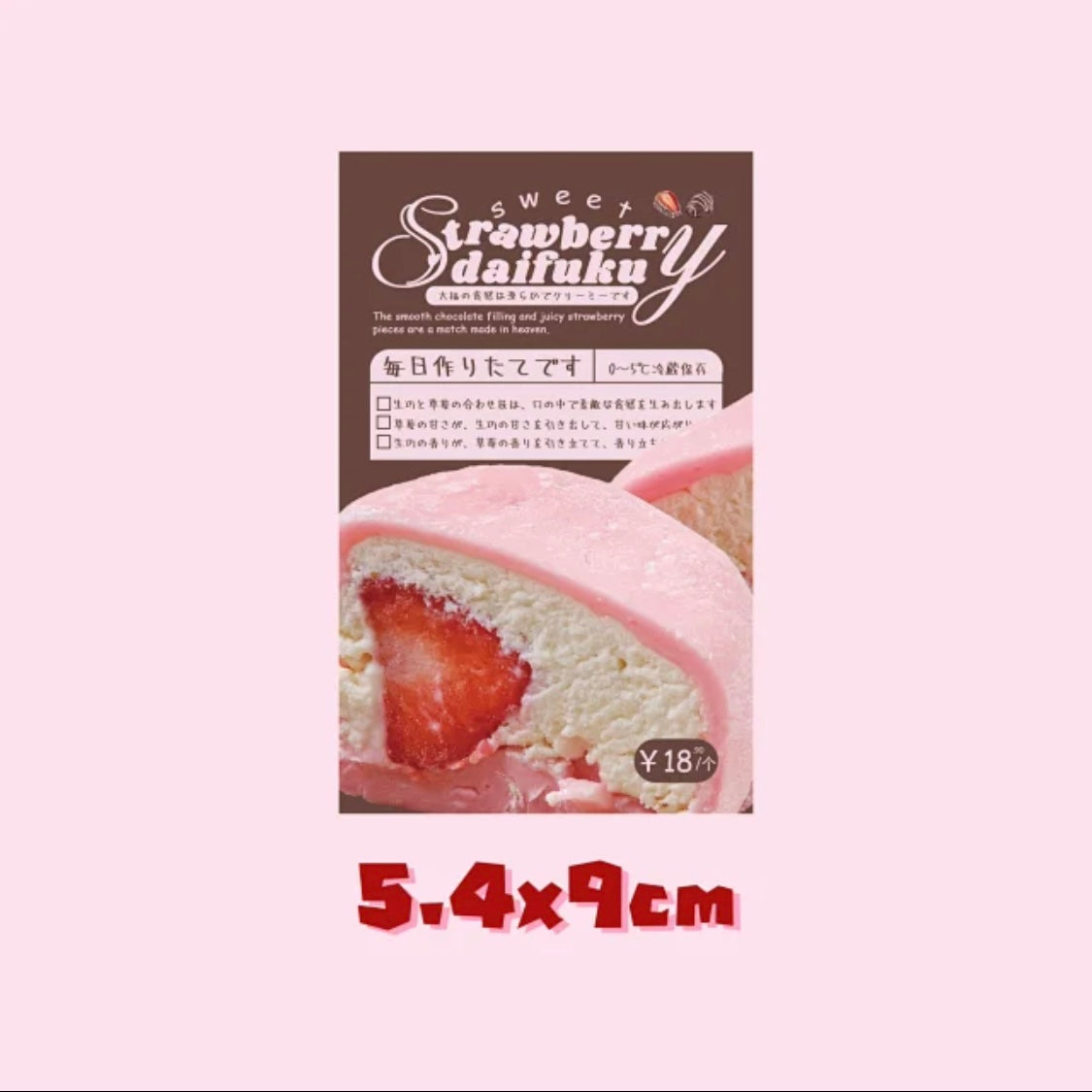 Strawberry Chocolate Food Series Stickers