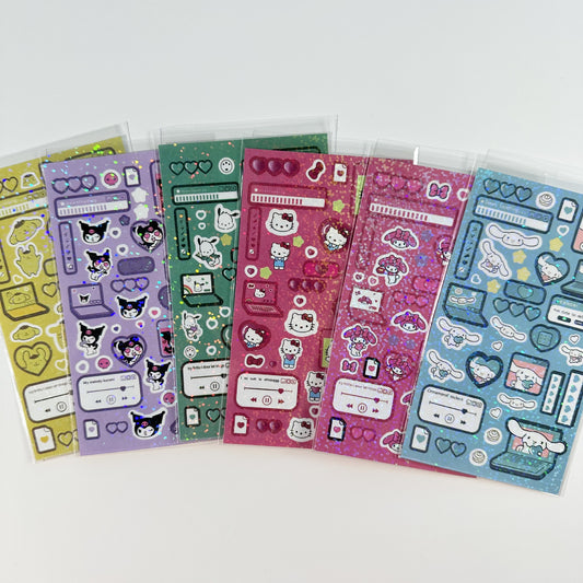 Kawaii Sanrio Characters Laser Stickers