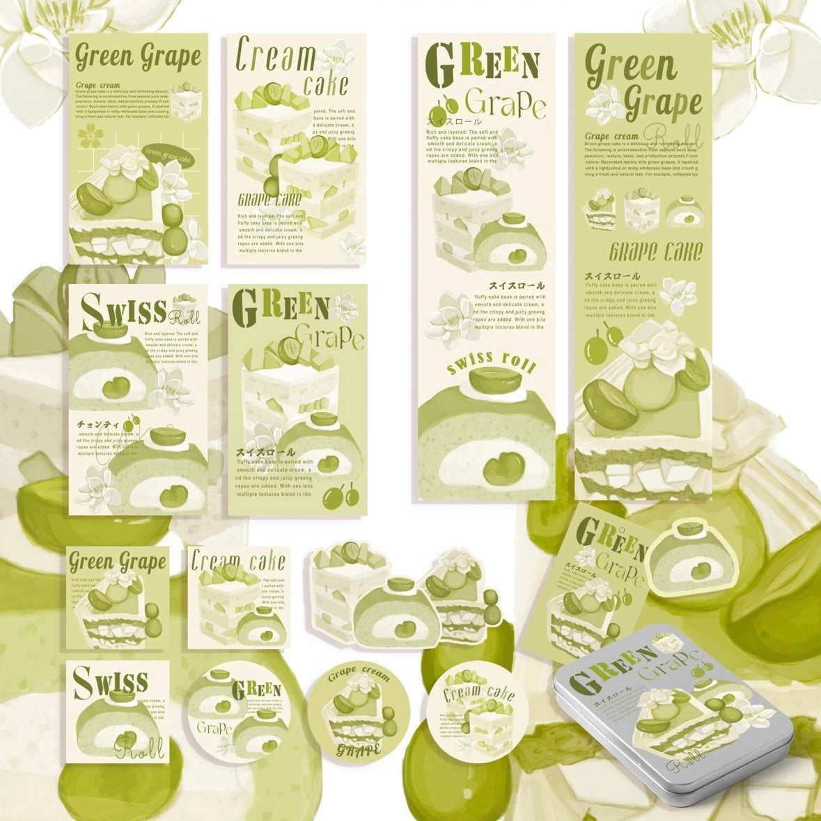 Green Grape Food Series Stickers