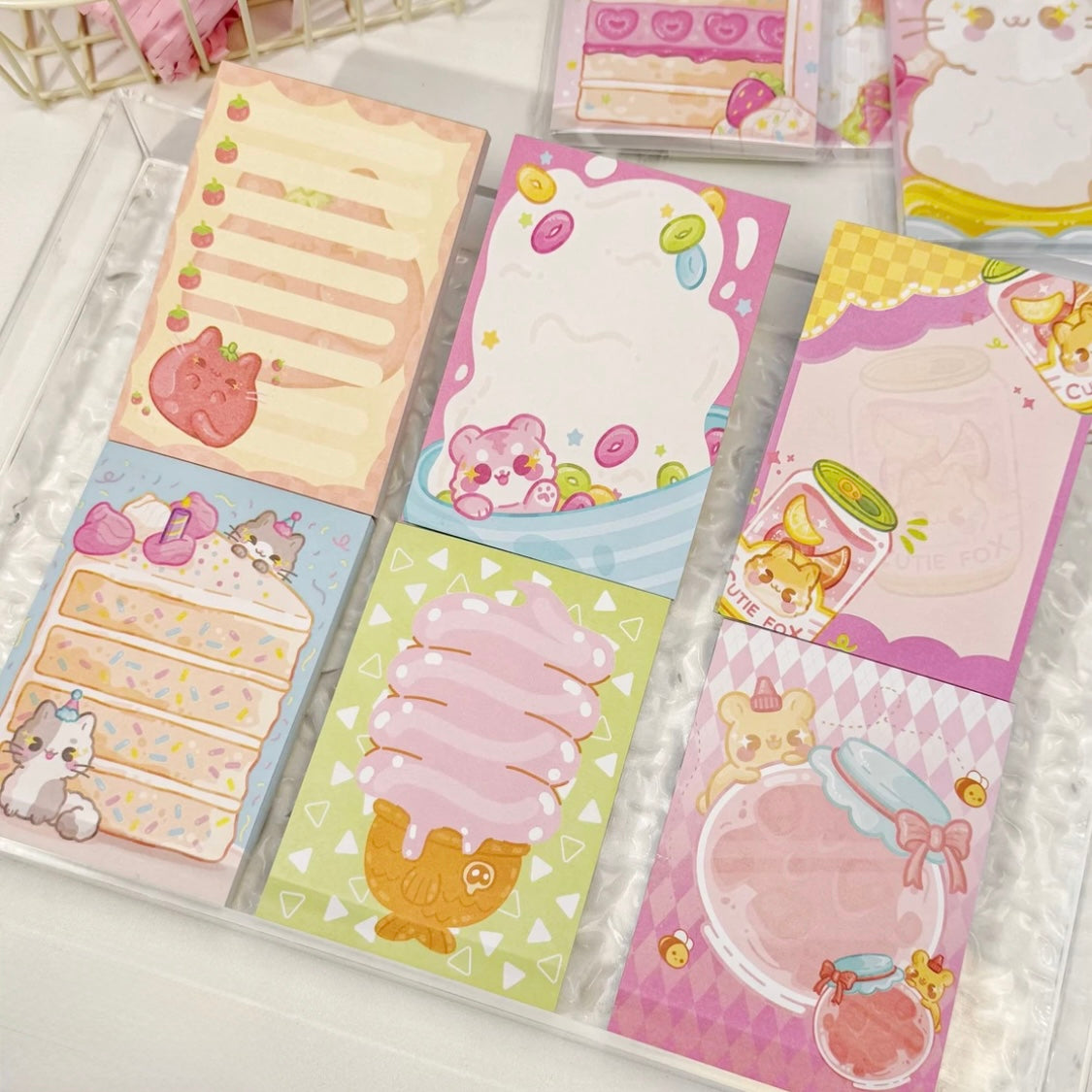 Kawaii M5 PVC Refillable Journal Cover & Memo Sheets, 5 Ring Blinds, Notebook Cover, Planner cover, Dairy Book Gift