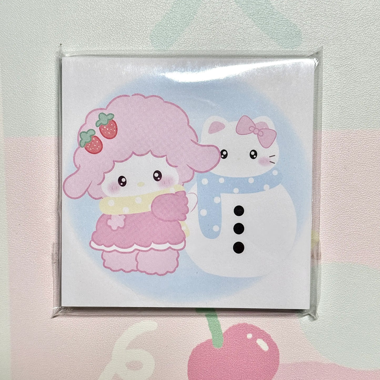 Sanrio Hello Kitty & Melody Memo Pad - 3.5 x 3.5 in, 50 sheets, 1 unit