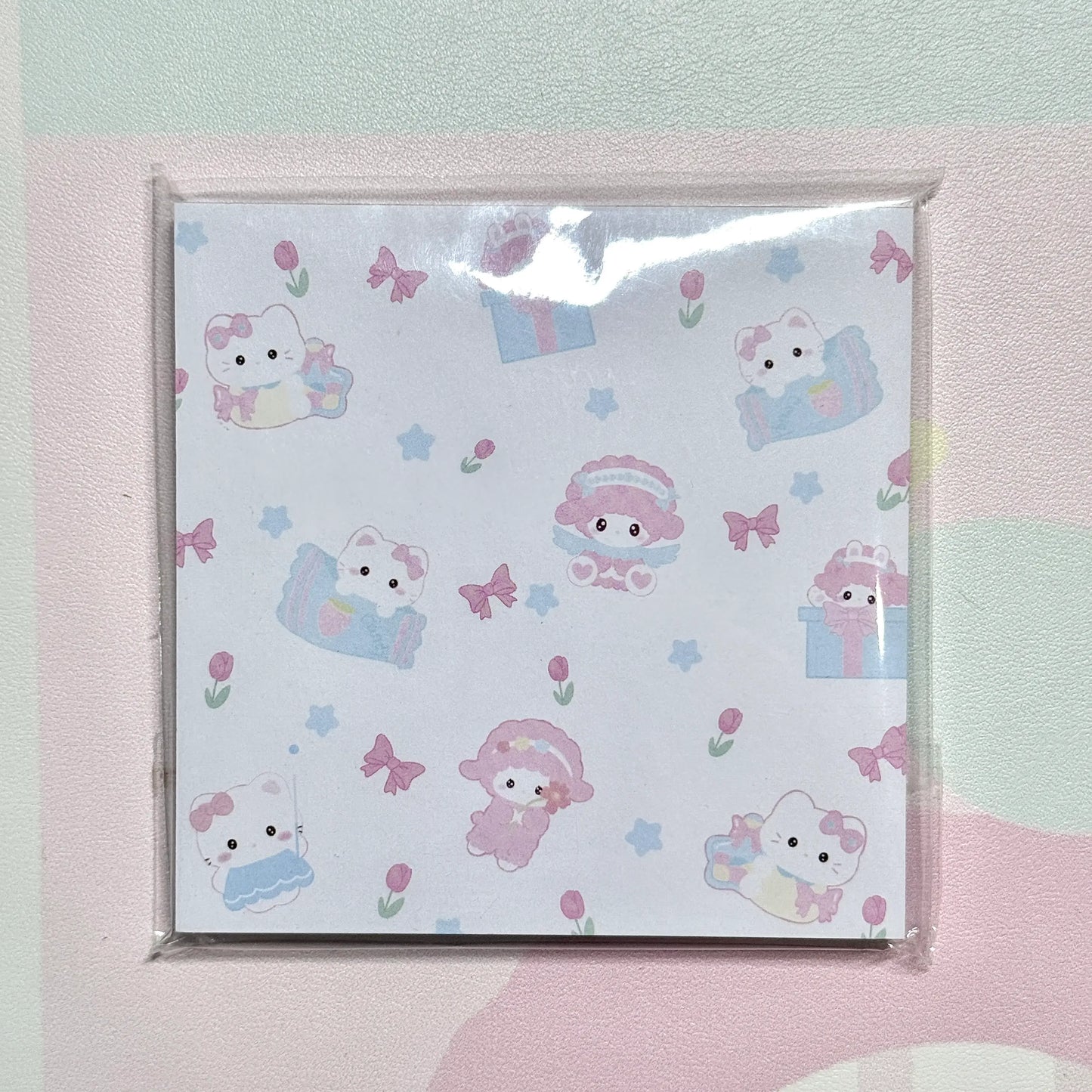 Sanrio Hello Kitty & Melody Memo Pad - 3.5 x 3.5 in, 50 sheets, 1 unit