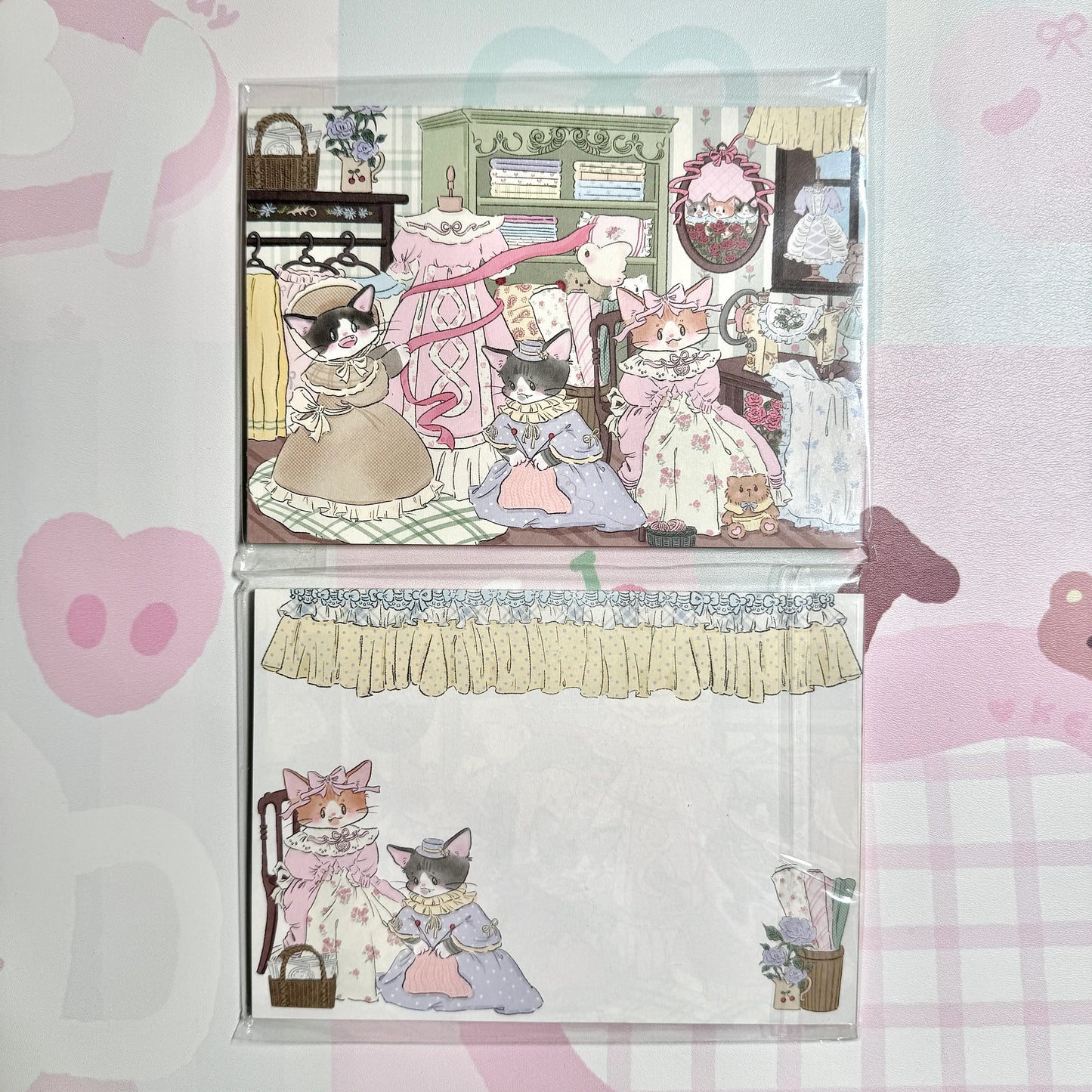 Kawaii Stationery B6 Cafe Meowtown Double Sided Notepad - 5 x 7 in, 30 sheets, 1 unit
