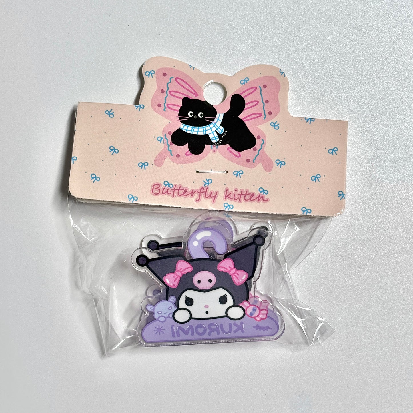 Cute Stationery Sanrio Hanger Acrylic Journal Clips Paper Clips Decorative Bookmark Binder Clips Memo Clips