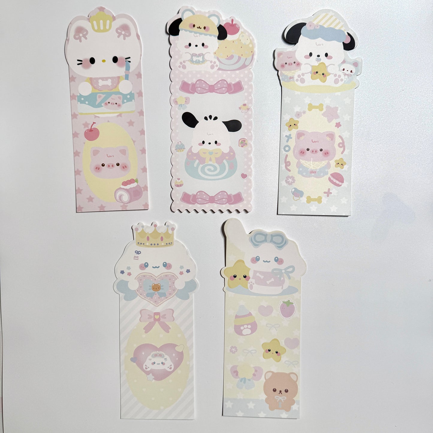 Cute Stationery Sanrio Bookmarks - Matte Cardstock Double-Sided
Printing, 1 Unit