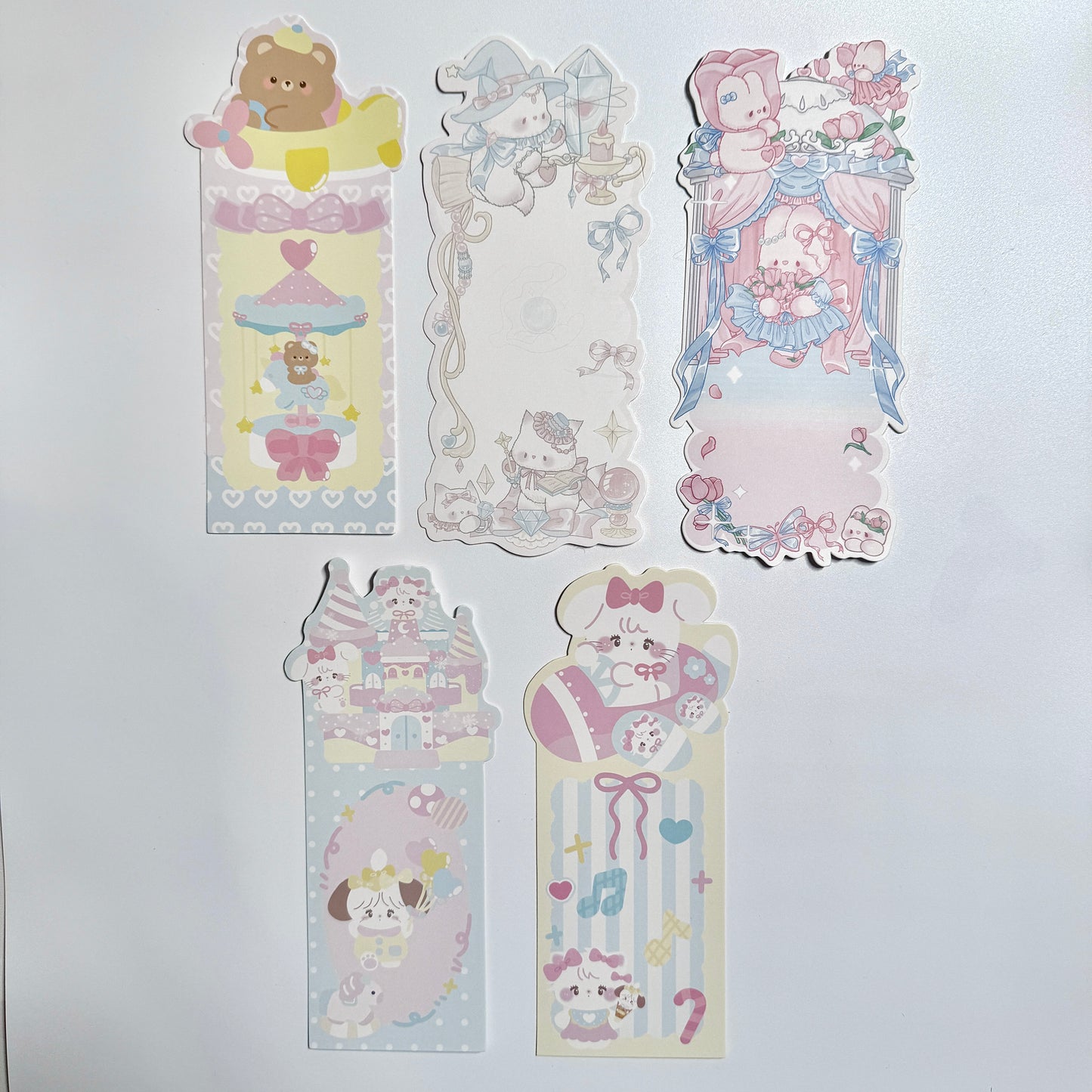 Cute Stationery Cartoon Bookmarks - Matte Cardstock Double-Sided
Printing, 1 Unit