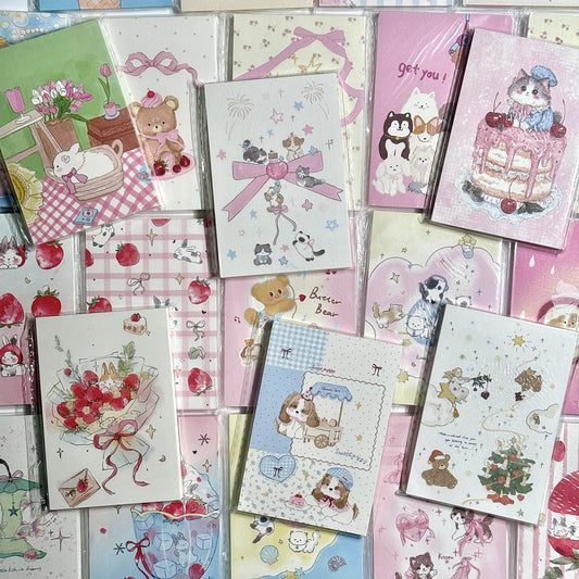 Strawberry Bunny Bear Memo Pad - 50 sheets, 1 unit