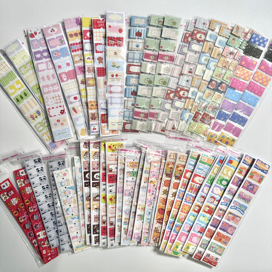 Kawaii Planner Stickers Index Stickers Bookmarks Index Tabs Labeling Tabs Sample Pack