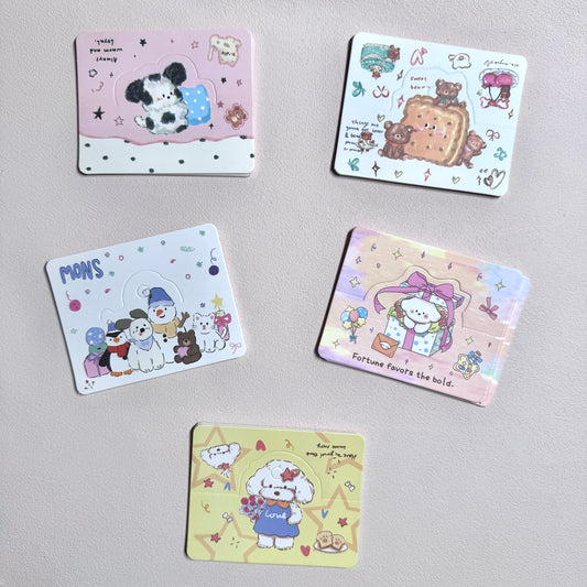 Die Cut Head Cards - 4 in