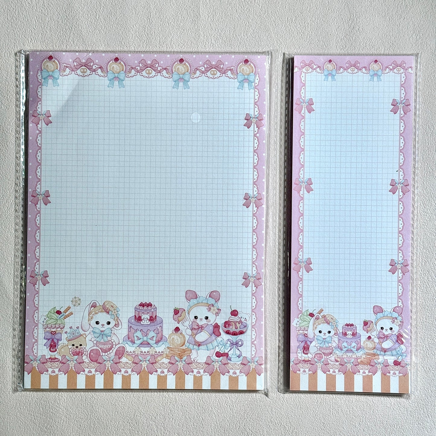 Cute Cartoon Strawberry Afternoon Tea B5 & Half Double Sided Notepad - 7 x10 in, 1 Unit