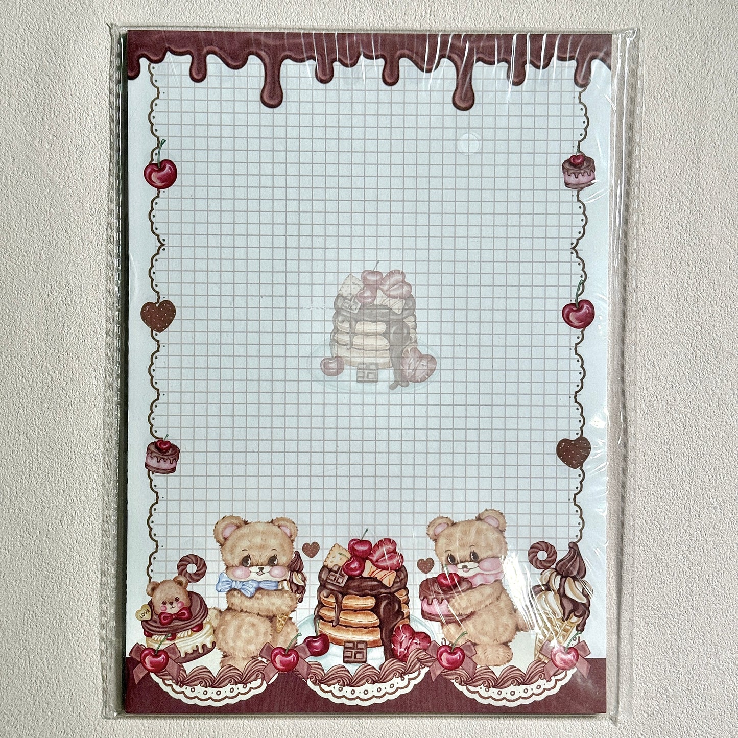 Cute Cartoon Strawberry Afternoon Tea B5 & Half Double Sided Notepad - 7 x10 in, 1 Unit