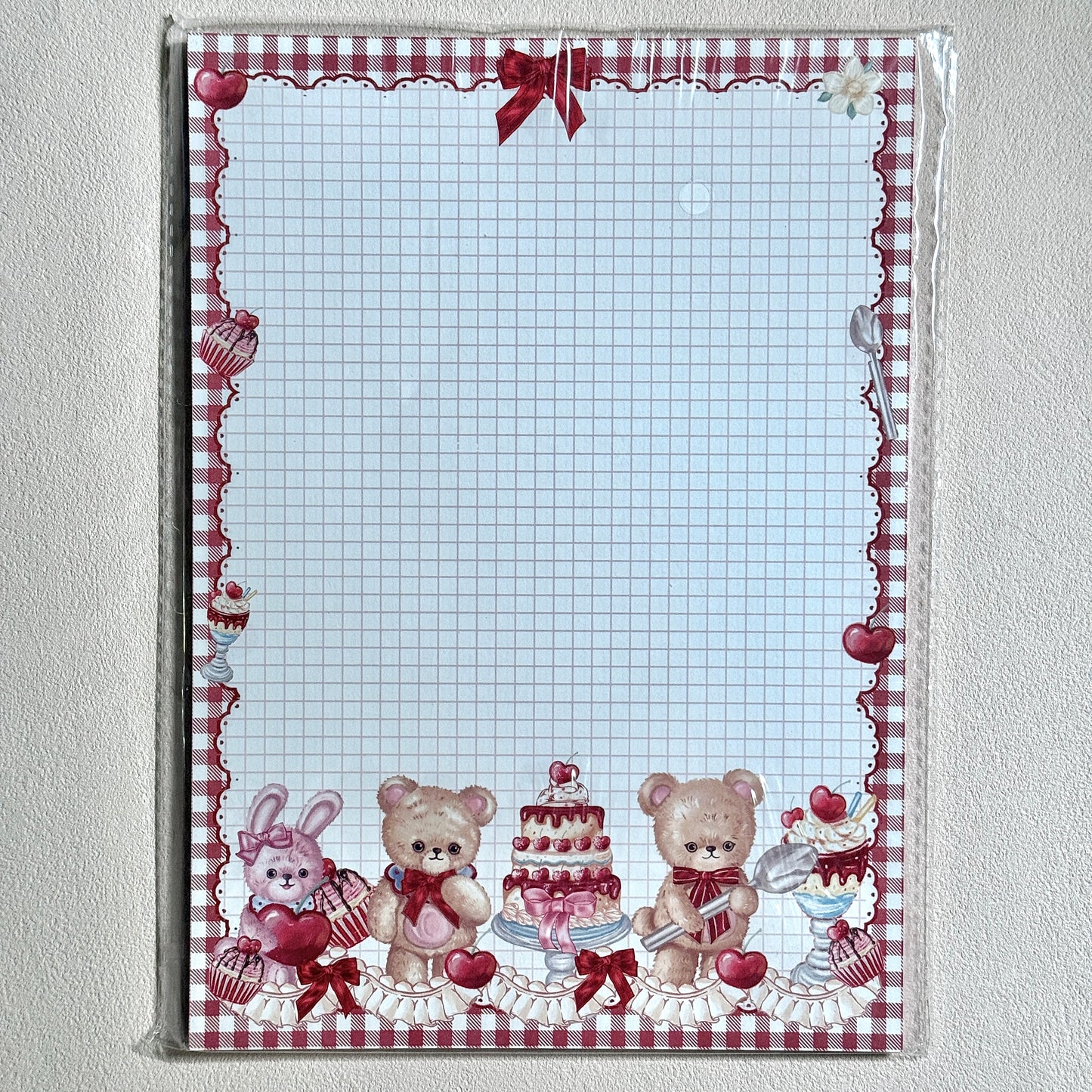 Cute Cartoon Strawberry Afternoon Tea B5 & Half Double Sided Notepad - 7 x10 in, 1 Unit